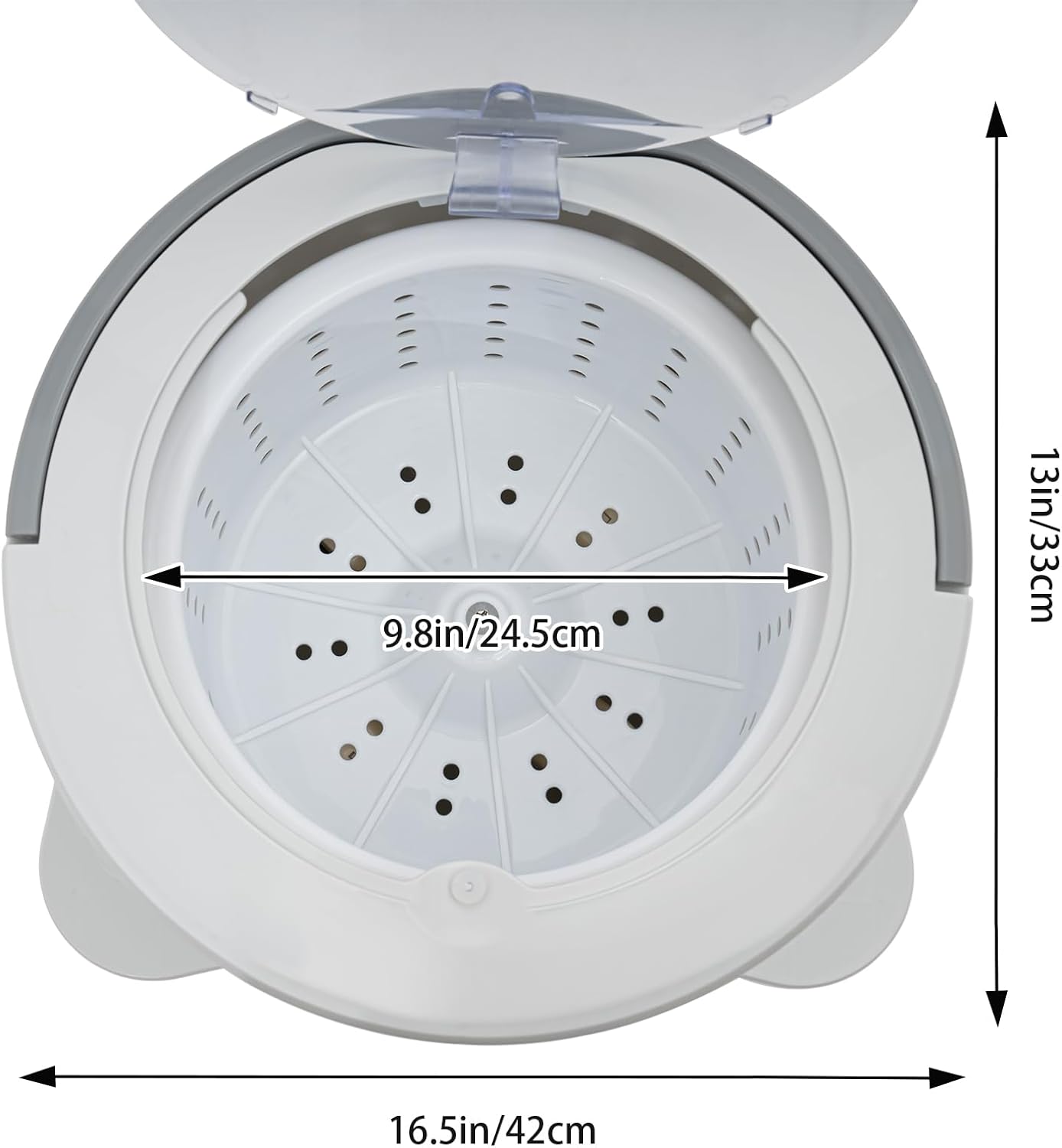 Mini Manual Washing Machine, 2 In 1 Manual Non Electric Washing Machine and Clothes Spin Dryer, 2.4Gal Mini Washing Machine Can be Used In Flats, Motels And Dormitories (White)