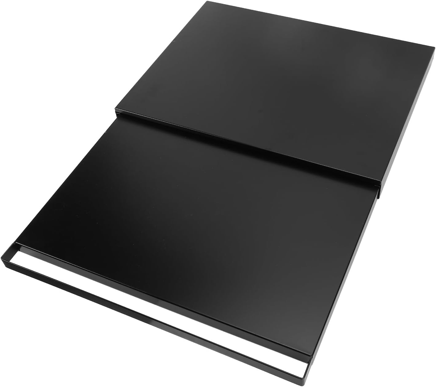 MAVIS LAVEN Coffee Maker Sliding Tray, Carbon Steel Organizer with Storage Capacity 55lbs for Microwave Oven and Small Kitchen Appliances (Black)