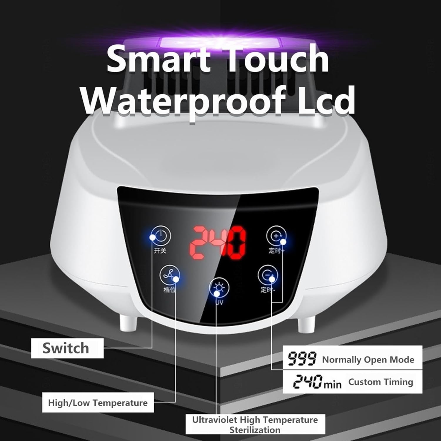 Compact Dryer, Saving Time Electric Indoor Clothes Airer Dryer, Heated Drying Rack for Drying Clothes, for Apartments Travel Dorm (Color : Blue)