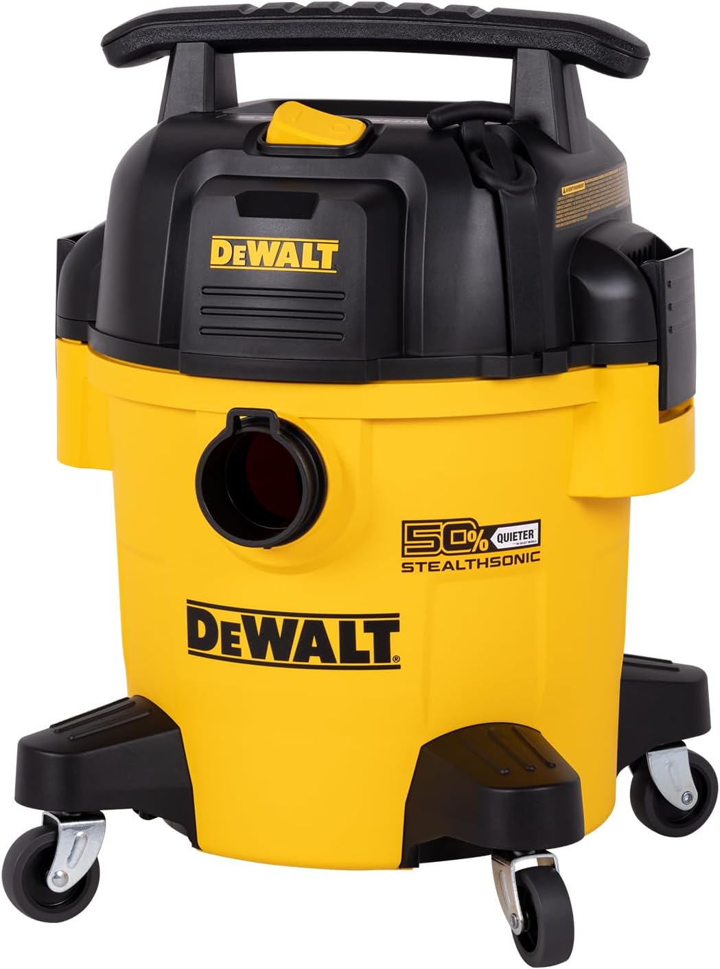 DEWALT 5 Gallon STEALTHSONIC Ultra-Quiet Wet/Dry Shop Vac, 4 Peak HP Powerful Suction, Built for Long-Lasting Performance, Portable Vacuum for Garage, Workshop & Jobsite, DXV05P-QT