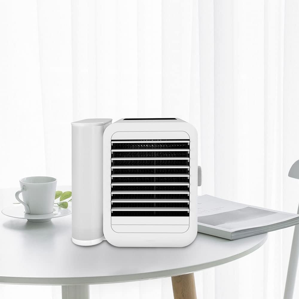 Portable Air Conditioner,Small Air Conditioner Without Fan Blade, Personal Air Cooler with Stepless Speed Regulation, USB Mini Air Cooler with 1000ml Water Tank for Office, Bedroom