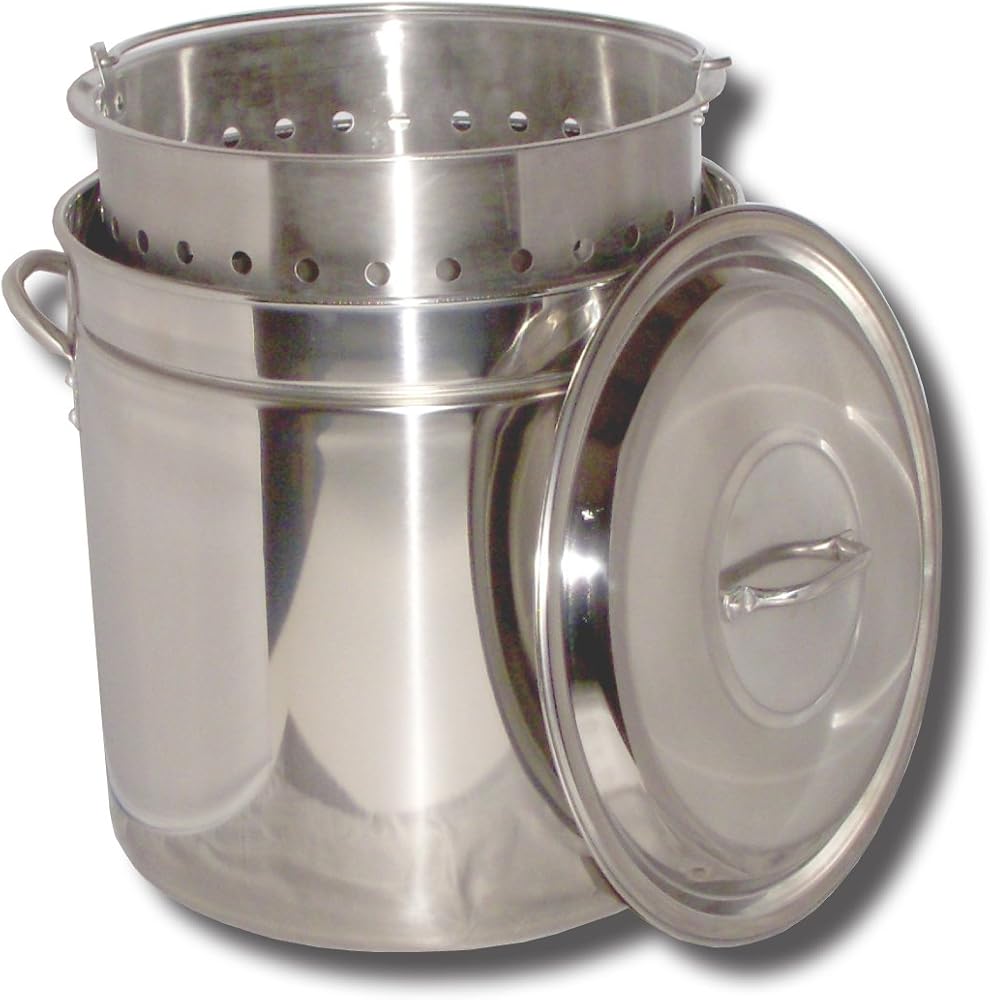 King Kooker KK102SR Ridged Stainless Steel Pot, 102-Quart