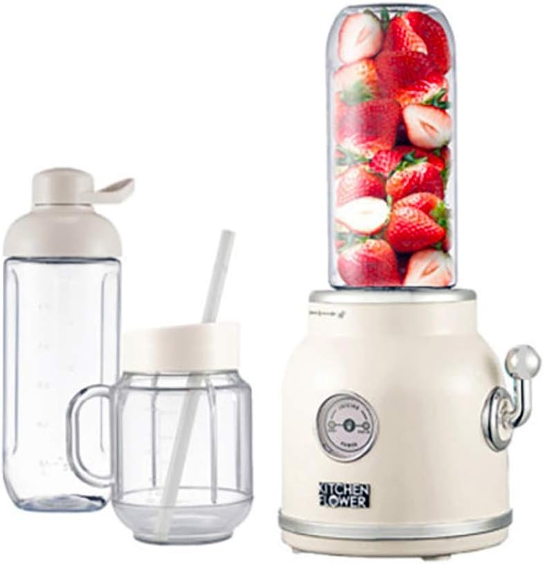 Retro Mini Blender Tritan BPA BPA Free Jar Smoothie Ice Crush Blender 600mL Capacity 220v Cream Color