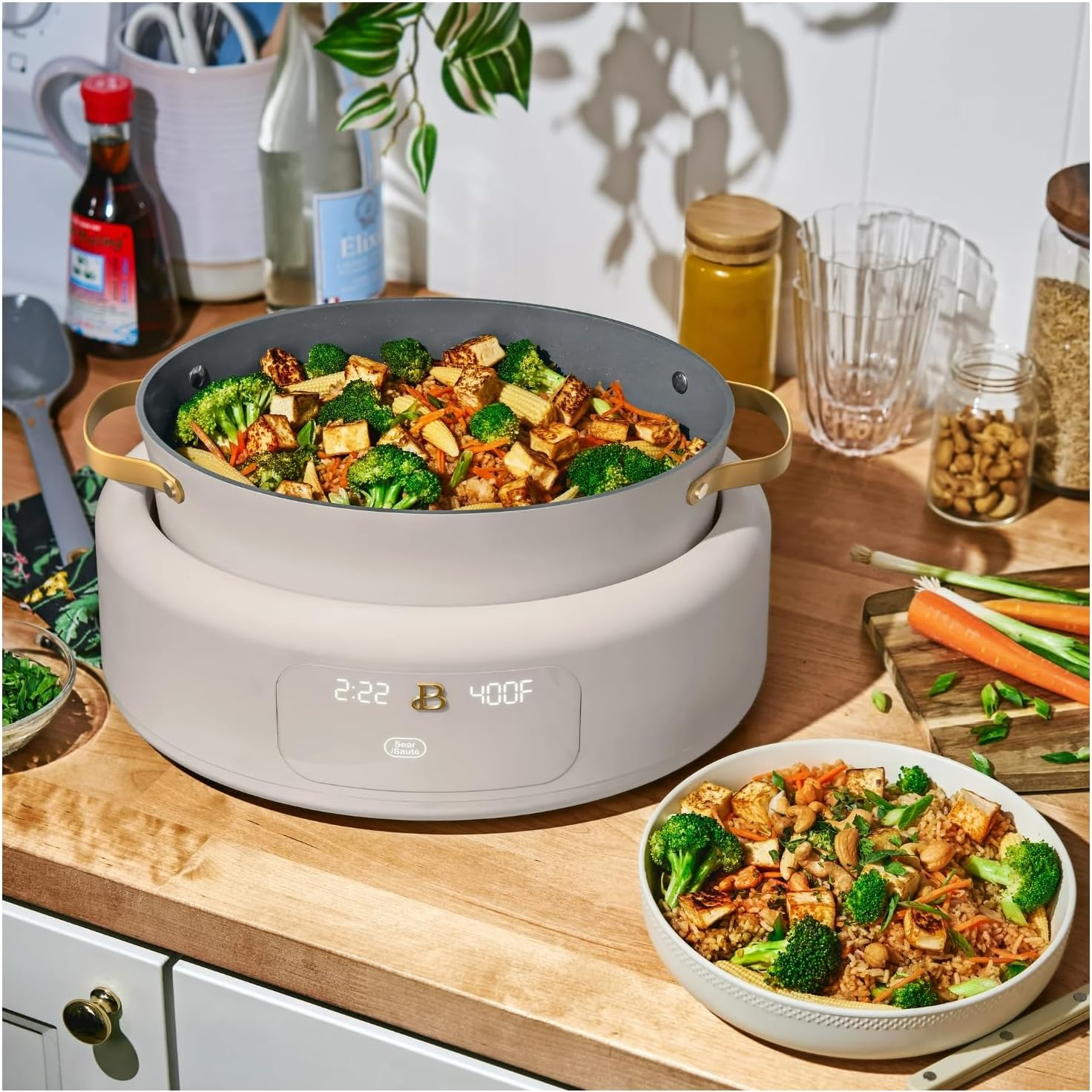 Beautiful 10-in-1 6 Qt Electric Multi-Cooker – Compact Design with Big Capacity: Perfect for Holiday Hosting, Christmas Desserts, Winter Comfort Foods & Everyday Family Meals