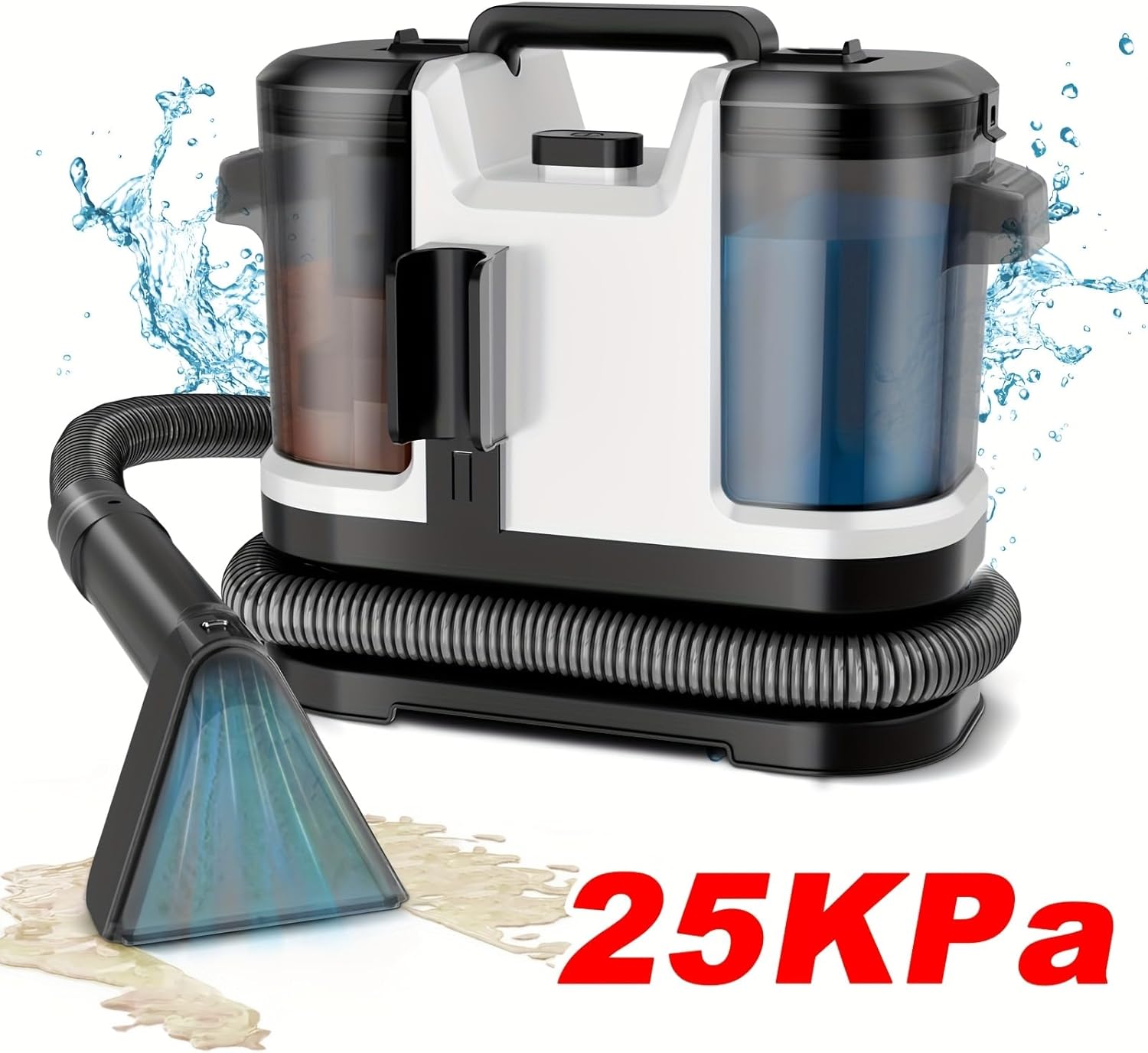 Portable Carpet Cleaner, 25Kpa Powerful Suction Spot Cleaner Machine, Upholstery Cleaner Machine, Home, Sofa, Car Cleaner, C5-White