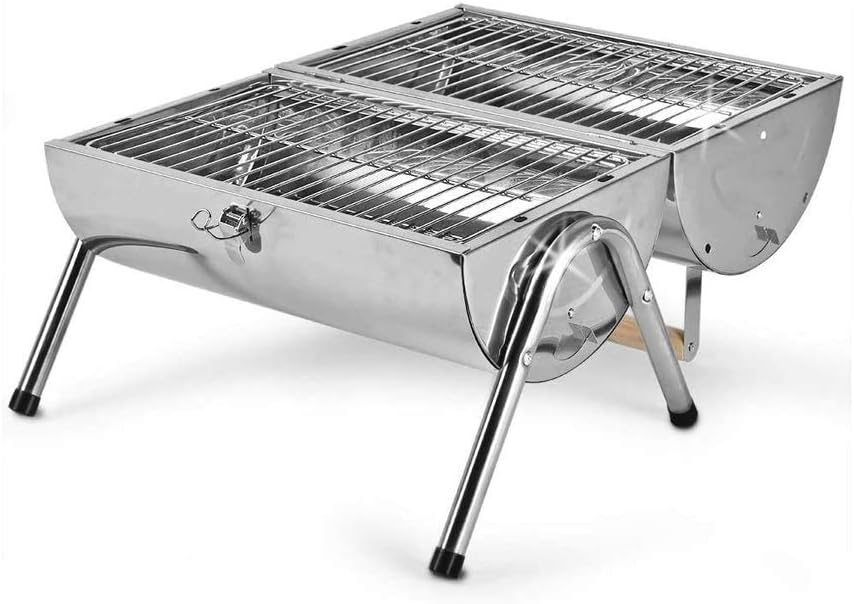 Portable Folding Charcoal Barbecue Desk, Stainless Steel BBQ Grill,charcoal Mini Grill