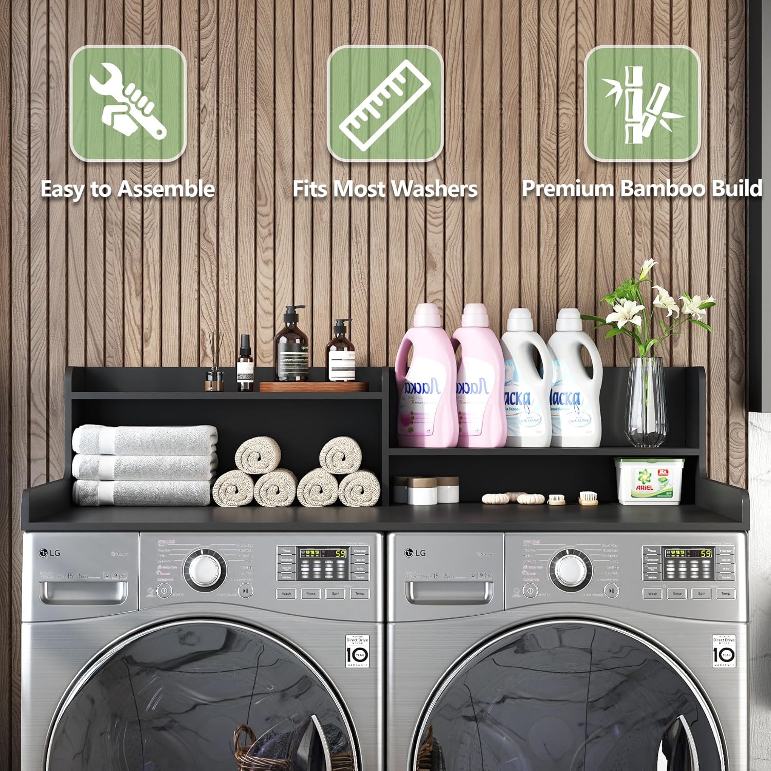 2-Tier Washer and Dryer Countertop w 54