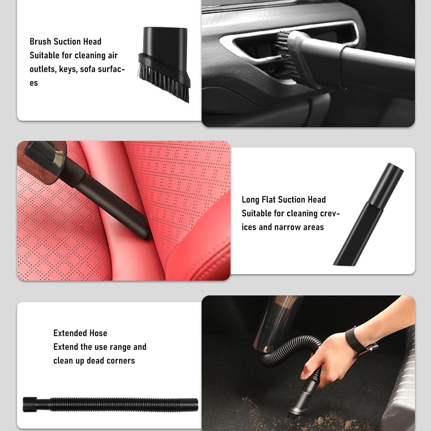 Diydeg Cordless Vacuum Cleaner, 2 in 1 Handheld Stick Vacuum 20000PA Strong Suction Low Noise Rechargeable Dust Cleaner Vacuum for Pet Hair Carpet Hardwood Floor