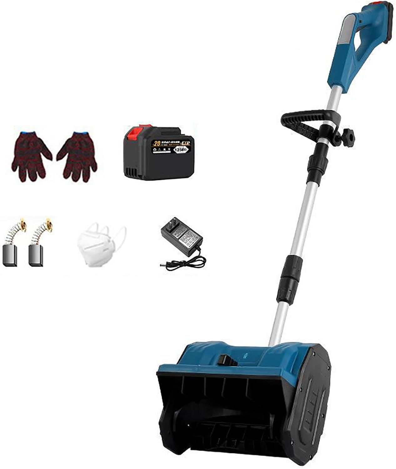 Cordless Electric Snow Shovel, Efficient Snow Thrower with Directional Plate, Lightweight Snow Blower for Driveway Winter Snow Removal(One Battery)