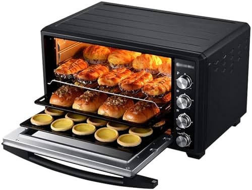 Electric Convection Oven Air Fryer 40L Large Capacity with 60min Timer Built-in Baking Light 90°C to 230°C Temperature Control for Toasting Baking and Broiling