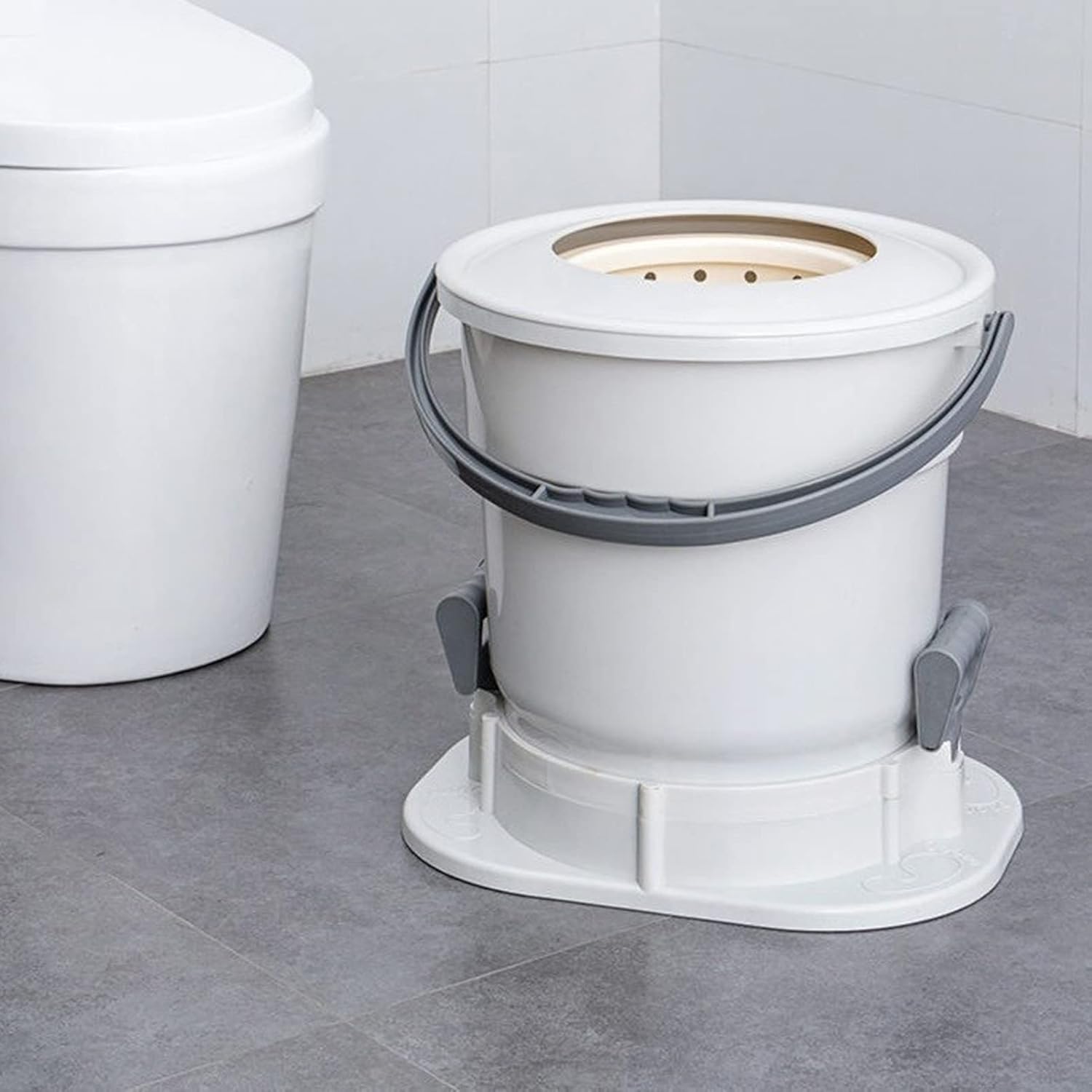 Portable Spin Dryer Mini Non-Electric Manual Laundry Drying Machine, Compact Clothes Dryer Non-Electric Manual Dehydrator with Drain Pipe, for RV's/Camping/Workout/Blackout Emergency Use