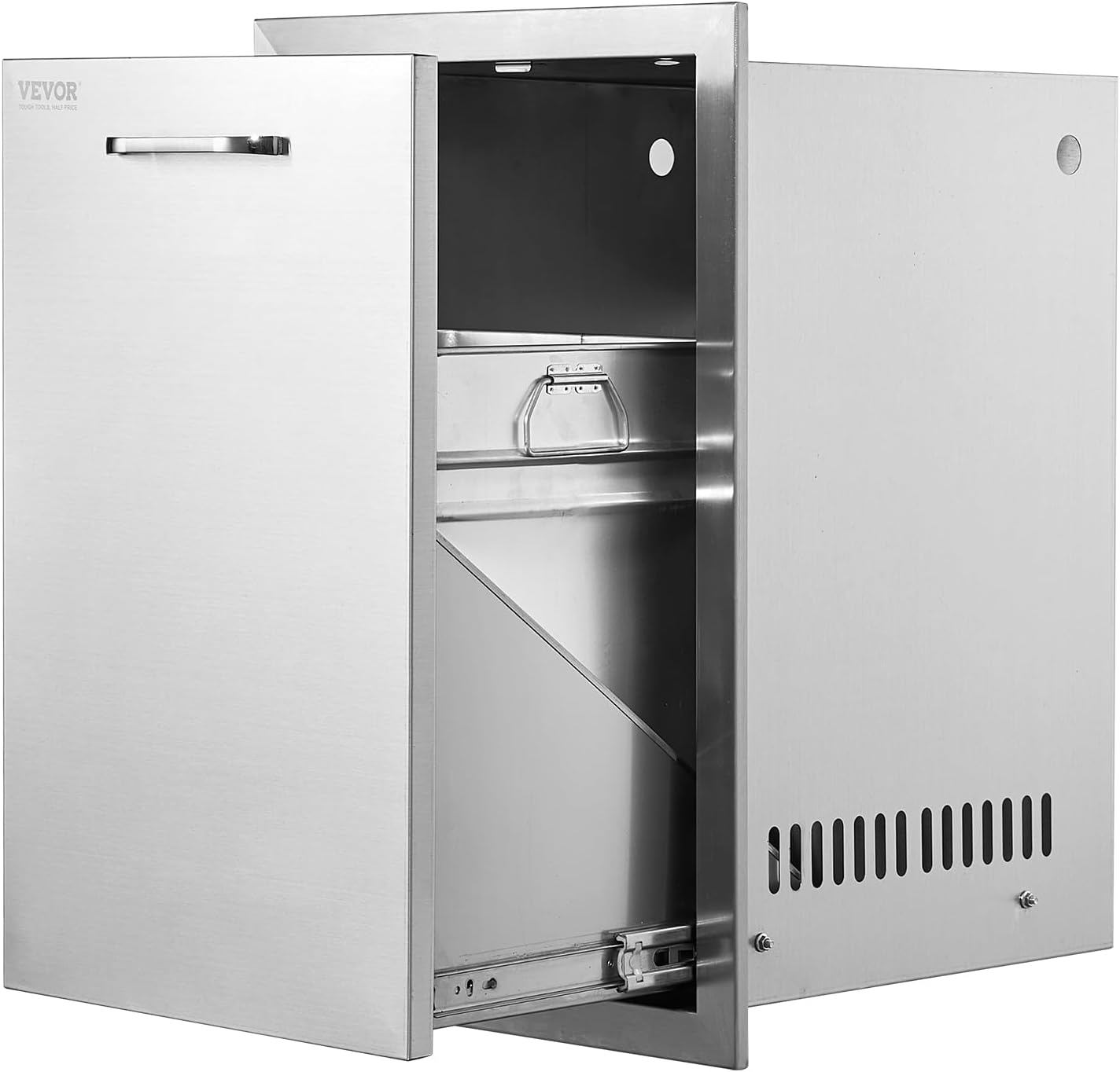 Vevor Outdoor Kitchen Propane Tank Drawer 16Wx22.4Hx16D Inch Stainless Steel Pull Out Trash Drawer with Handle for Outdoor Kitchen BBQ Island : Patio, Lawn & Garden