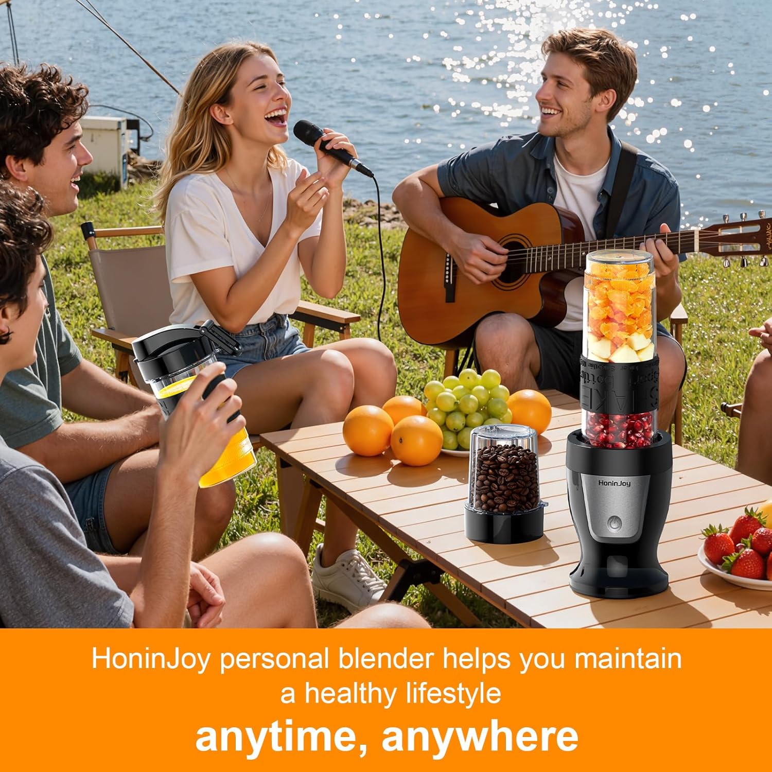 10 In 1 Personal Blender And Grinder Combofor Kitchen, Smoothie Juicer Machines Vegetable And Fruit, For Shakes And Smoothies, Smoothies Maker With 2 Portable Cup, Black