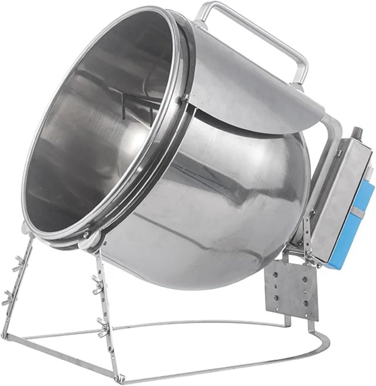 Large Capacity Stainless Steel Stir Fryer for Home Outdoor Barbecue