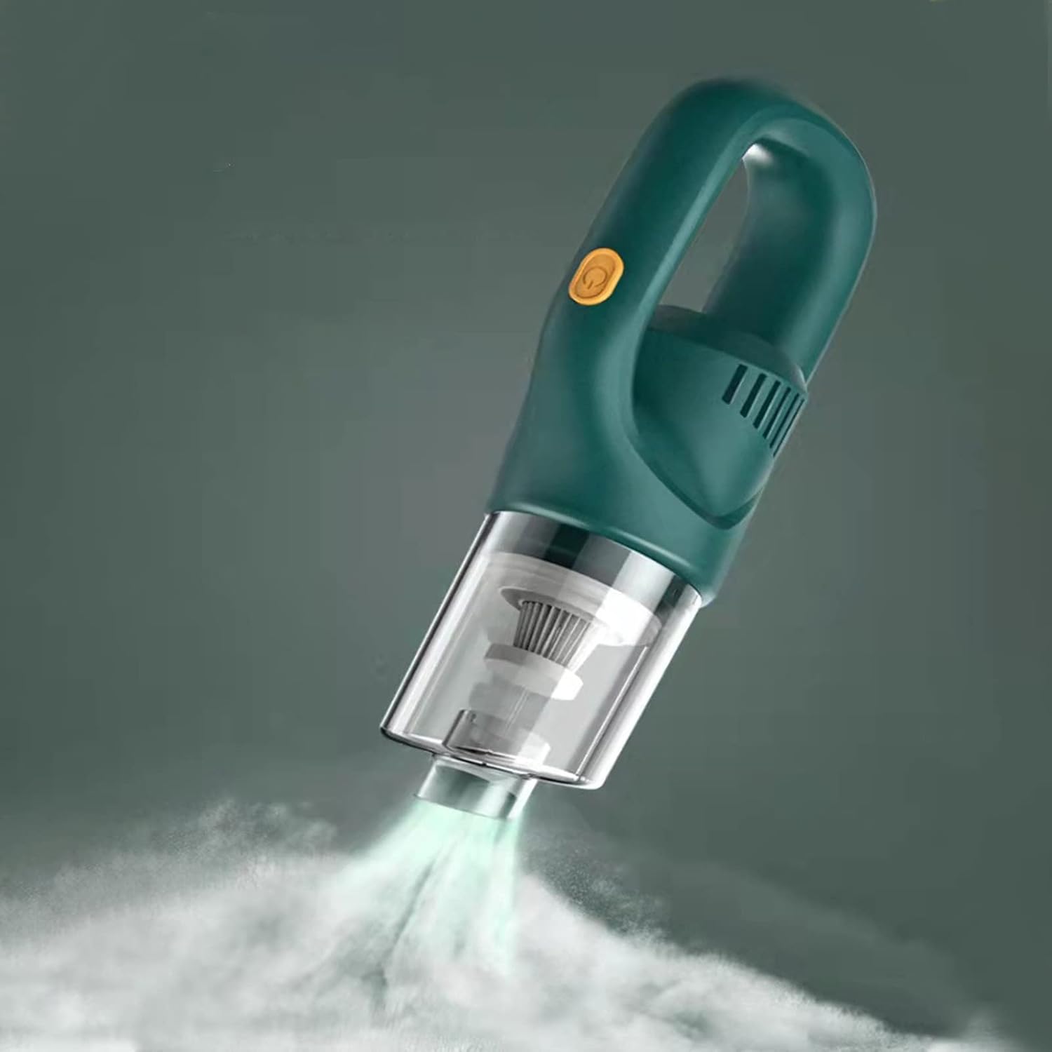 Portable Handheld Wireless Car Vacuum Cleaner Household Compact & Large Suction Mini Vacuum Cleaner Cordless, Light Weight Strong Suction Deep Cleaning (Green)