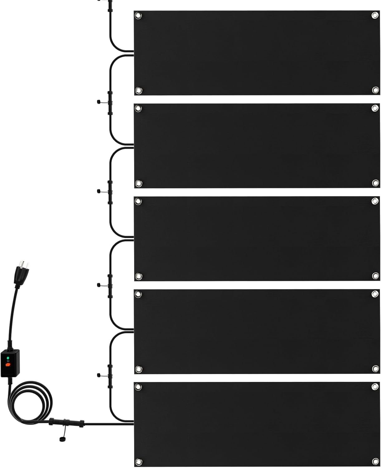 Snow Melting Mats, Heated Outdoor Mats for Walkways, Electric Snow Melting Mats for Decks and Sidewalks, Trusted No-Slip Snow and Ice Melt Heated Sidewalk Mat (10 x 30) 5PCS