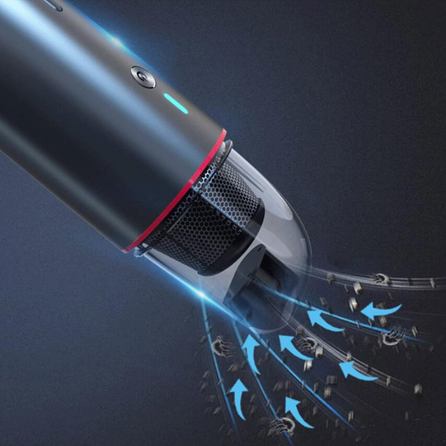 Vacuum Cleaners Vacuum Cleaner Portable Handheld Suction Low Noise Vacuum for Car Cleaner (Color : White) (White)