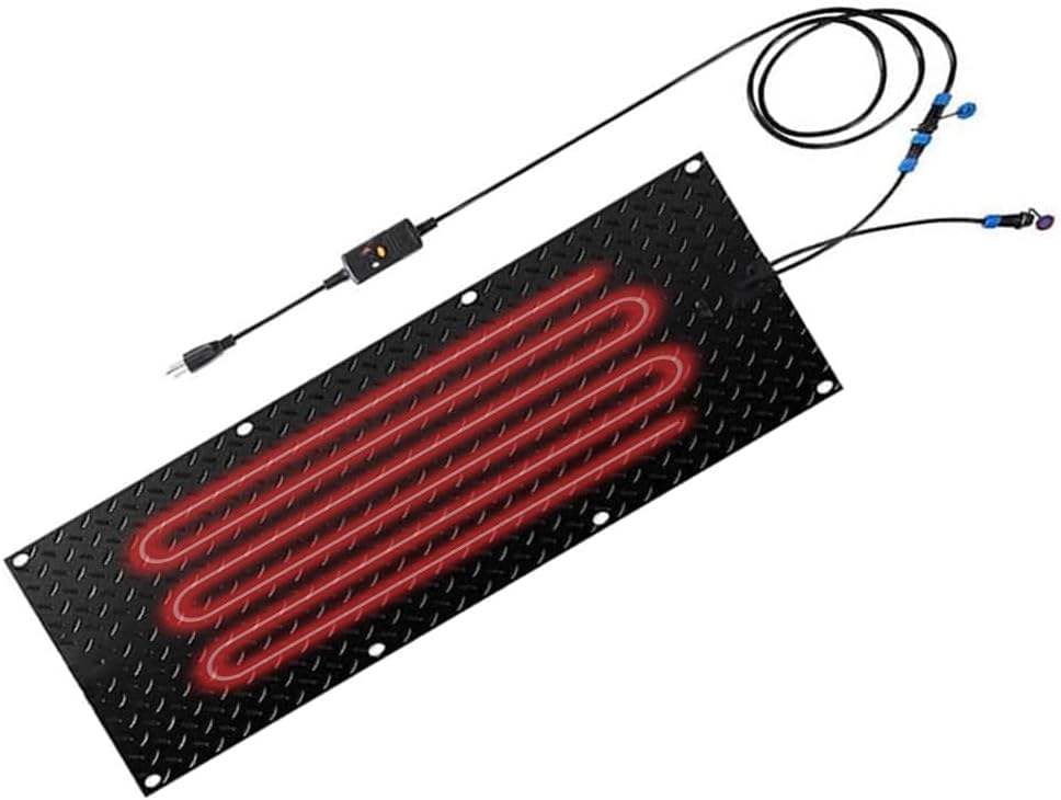 Heated snow melting mat with timer, 10x30 inch heated snow melting mat for stairs, snow melting heated walkway mat with power cord, non-slip design for extra traction, winter outdoor snow ( Size : 1Pc