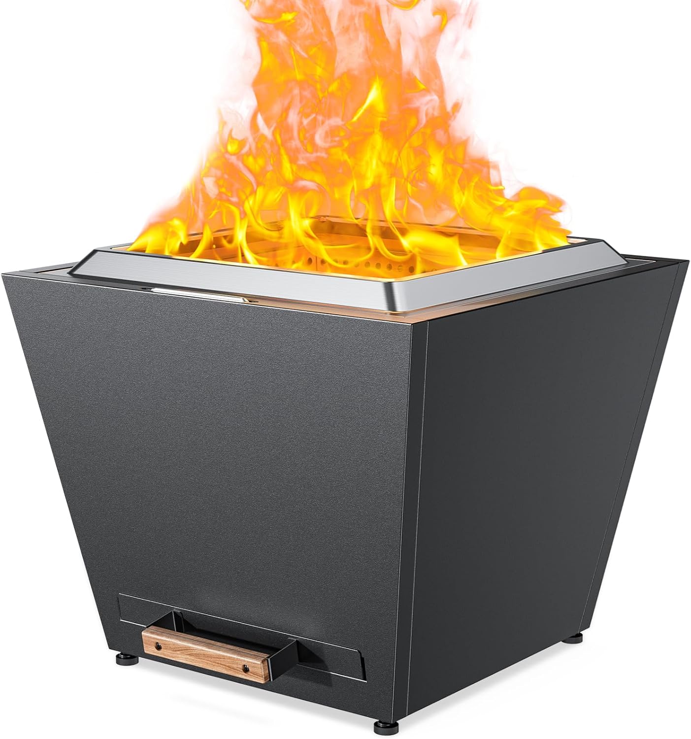 LEGACY HEATING Smokeless Fire Pit, Portable Outdoor Firepits 25 inch, Carry Handle for Backyard Patio Camping Bonfire, Stainless Steel, Ideal for 6-12 People, 46.74 lbs, Black, Cyberpit One Pro