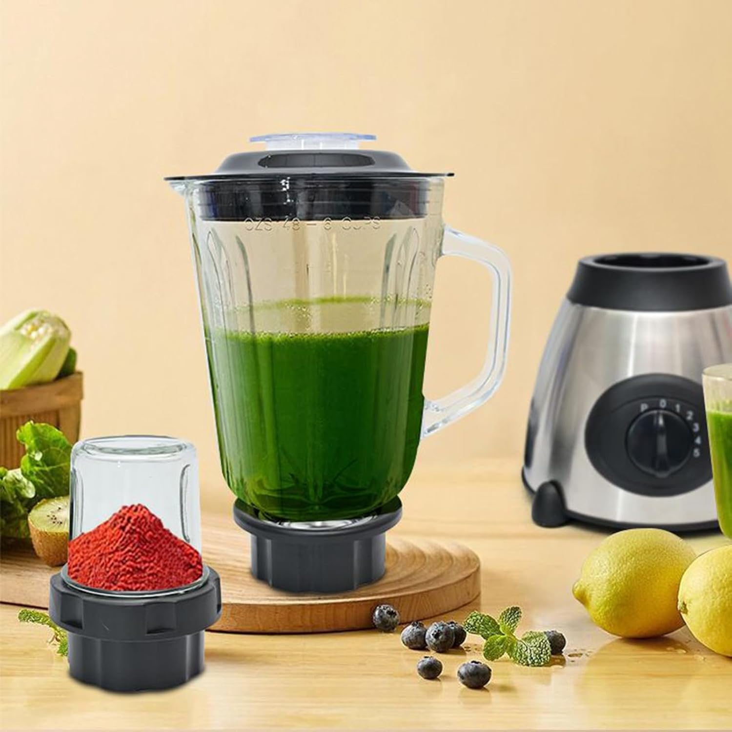 Blender For Smoothies -18.5 * 38cm, Countertop Blenders, To-go Cup | Food Processor Seasoning Maker | Food Blender | Ice Crushing, Fruits, Self-Cleaning, Speed Adjustable