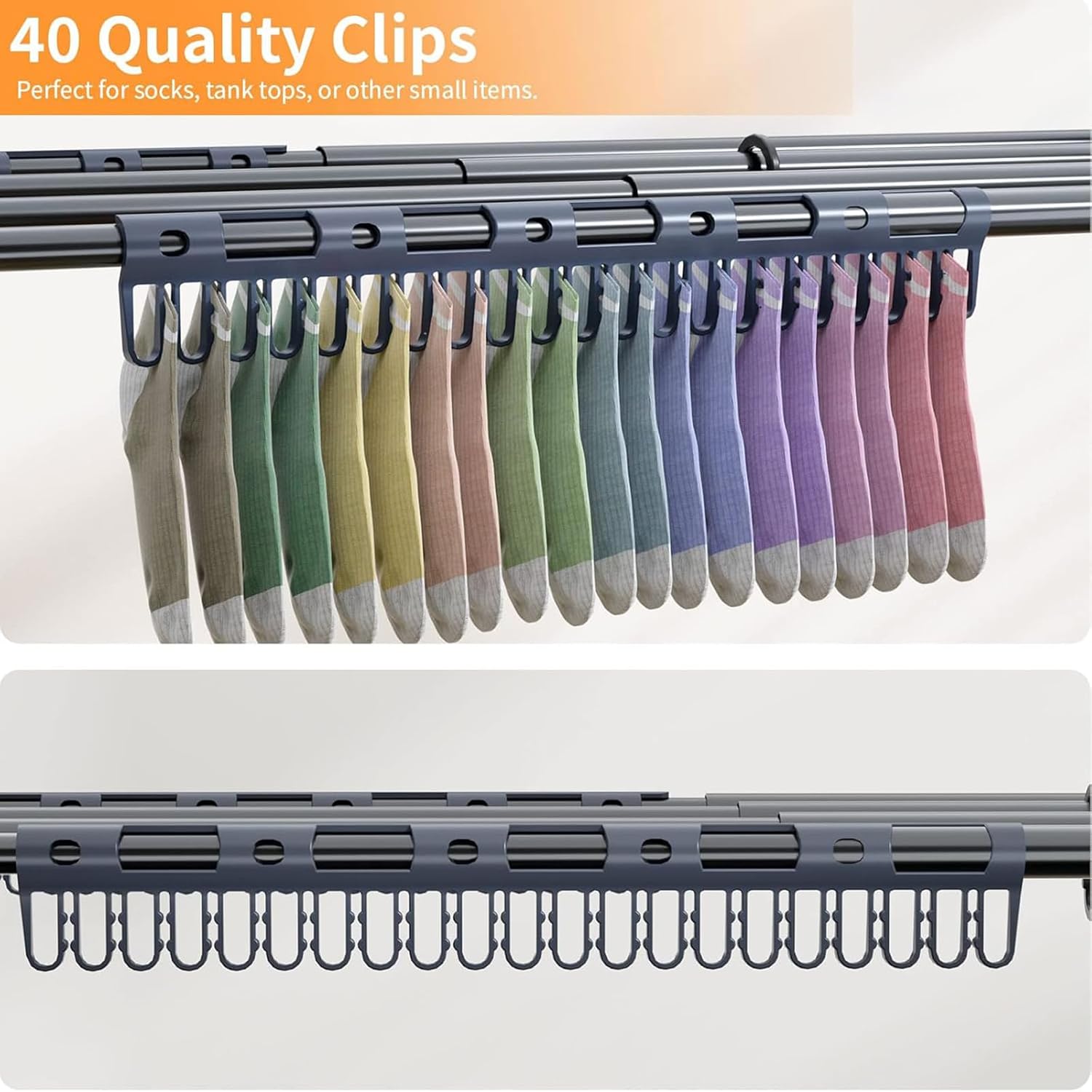 2PCS Foldable Drying Rack Clothing for Laundry Black