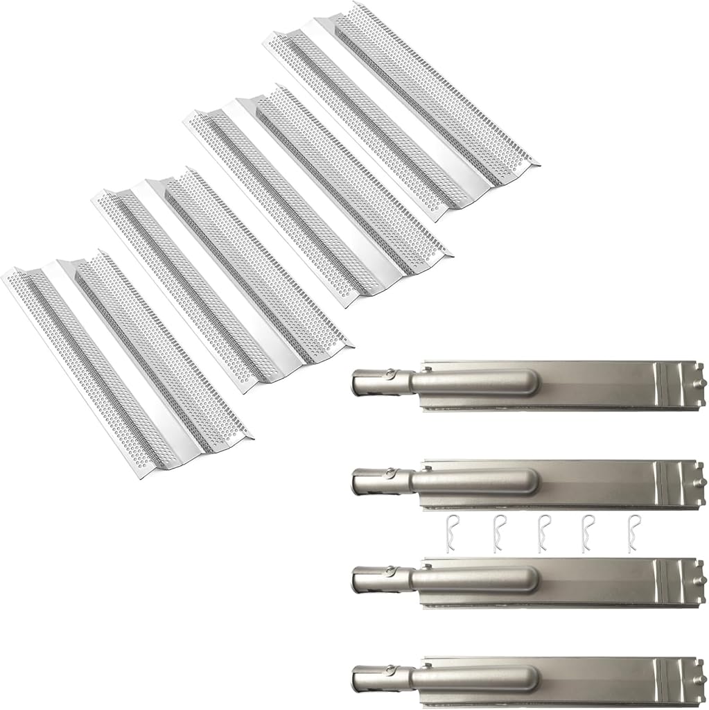 Replacement Set for 4B Blaze Grills, 4 Grill Burner + 4 Flame Tamer Heate Plates