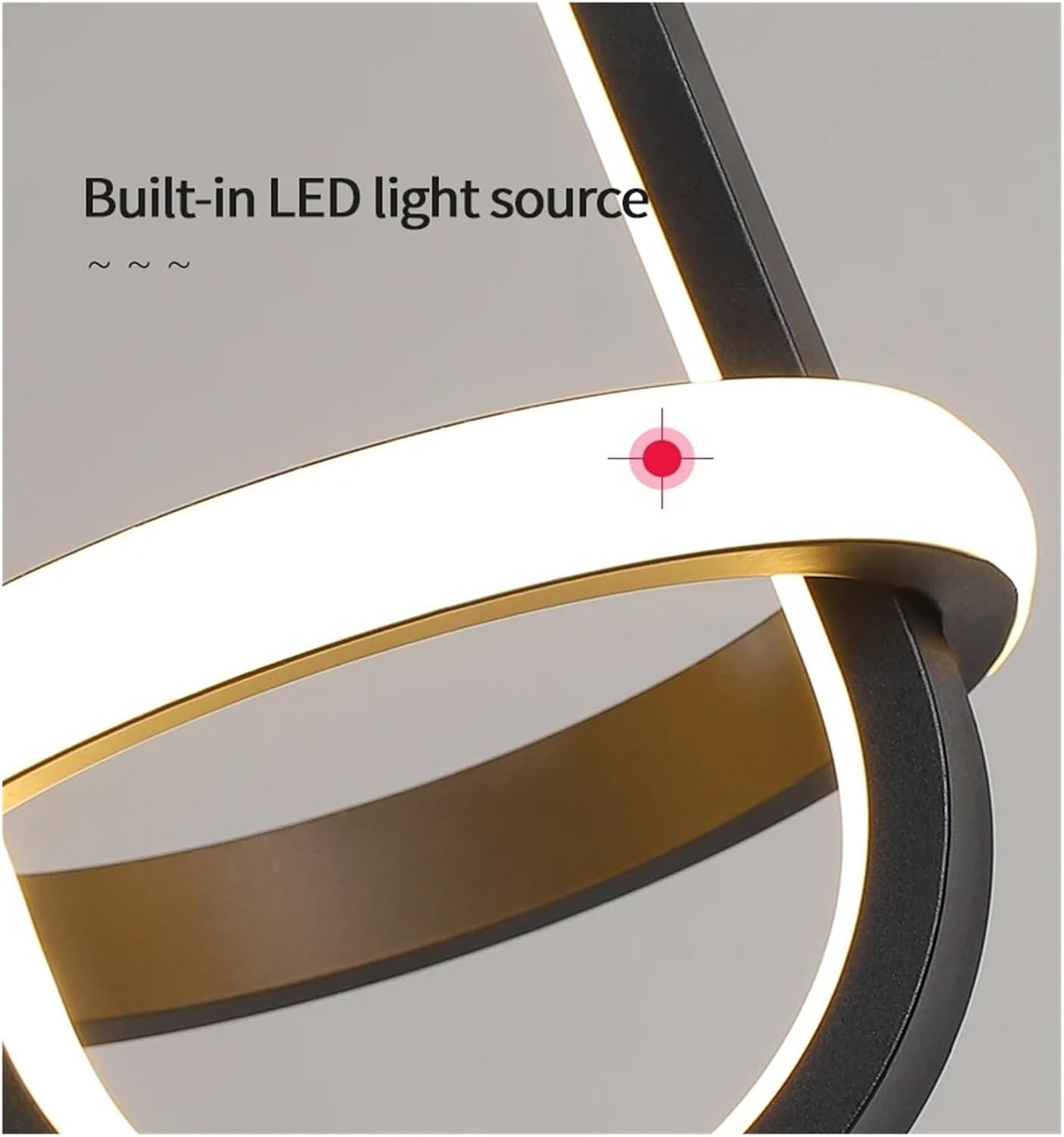 Modern Suspension LED Ring Pendant Lights Bedside Lamp Compatible with Bedroom Living Room Kitchen Fixture Home Decoration Accessories Art,Household