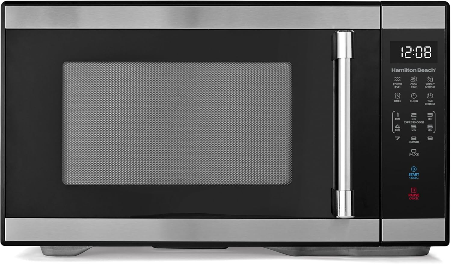 Hamiltan Beach 1.1 Cu. Ft. Countertop Microwave Oven, Stainless Steel