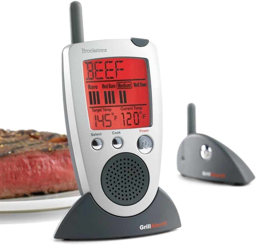 Brookstone Grill Alert Talking Remote Meat Thermometer
