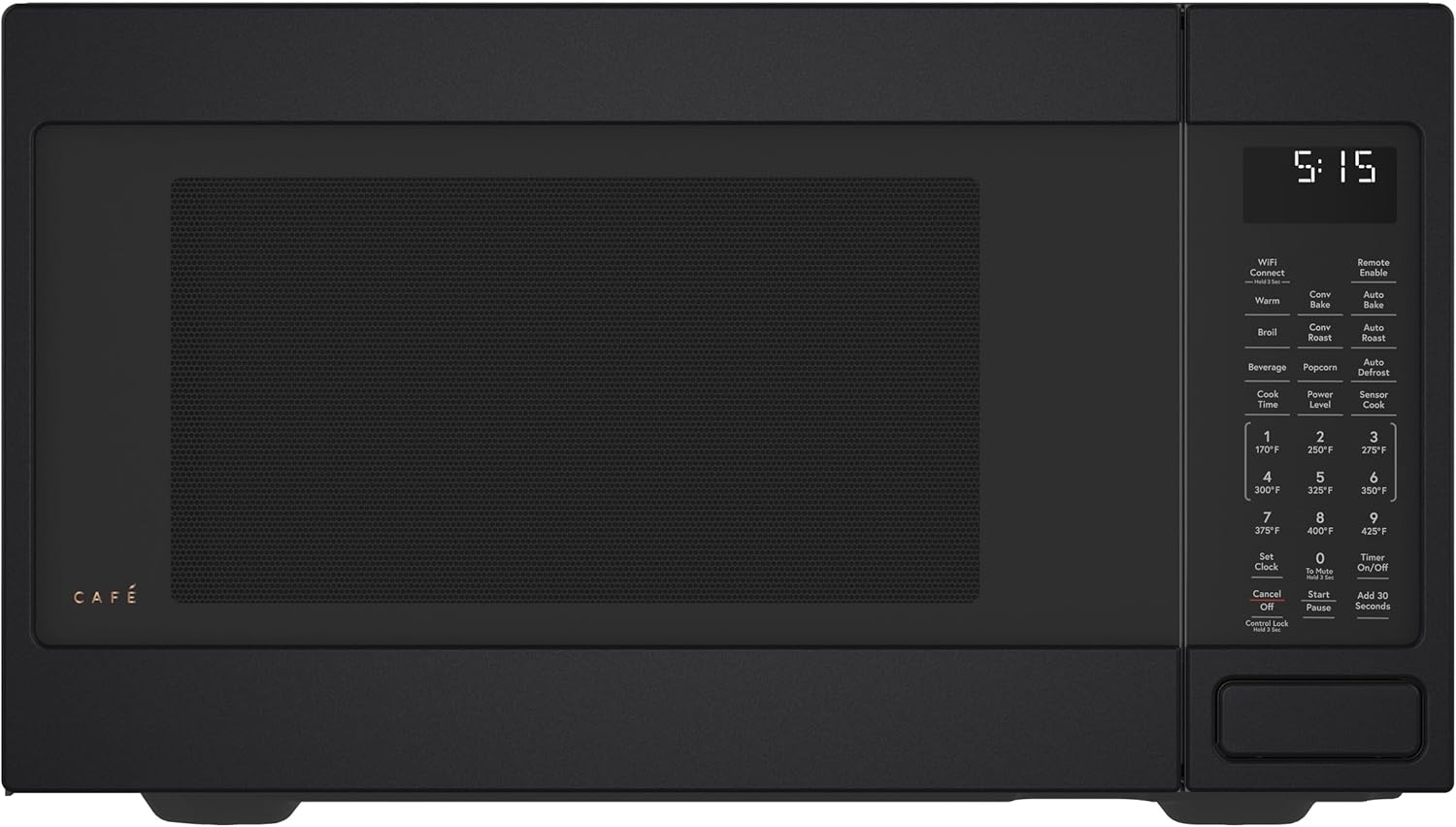 Café CEB515P3NDS Countertop Convection Microwave Oven, Broil, Auto-Cook, Roast, Defrost, Warm, Scan-to-Cook WiFi-Connectivity, 1000 Watts, Smart Home & Kitchen Essentials, New 1.5 Cu. Ft, Matte Black