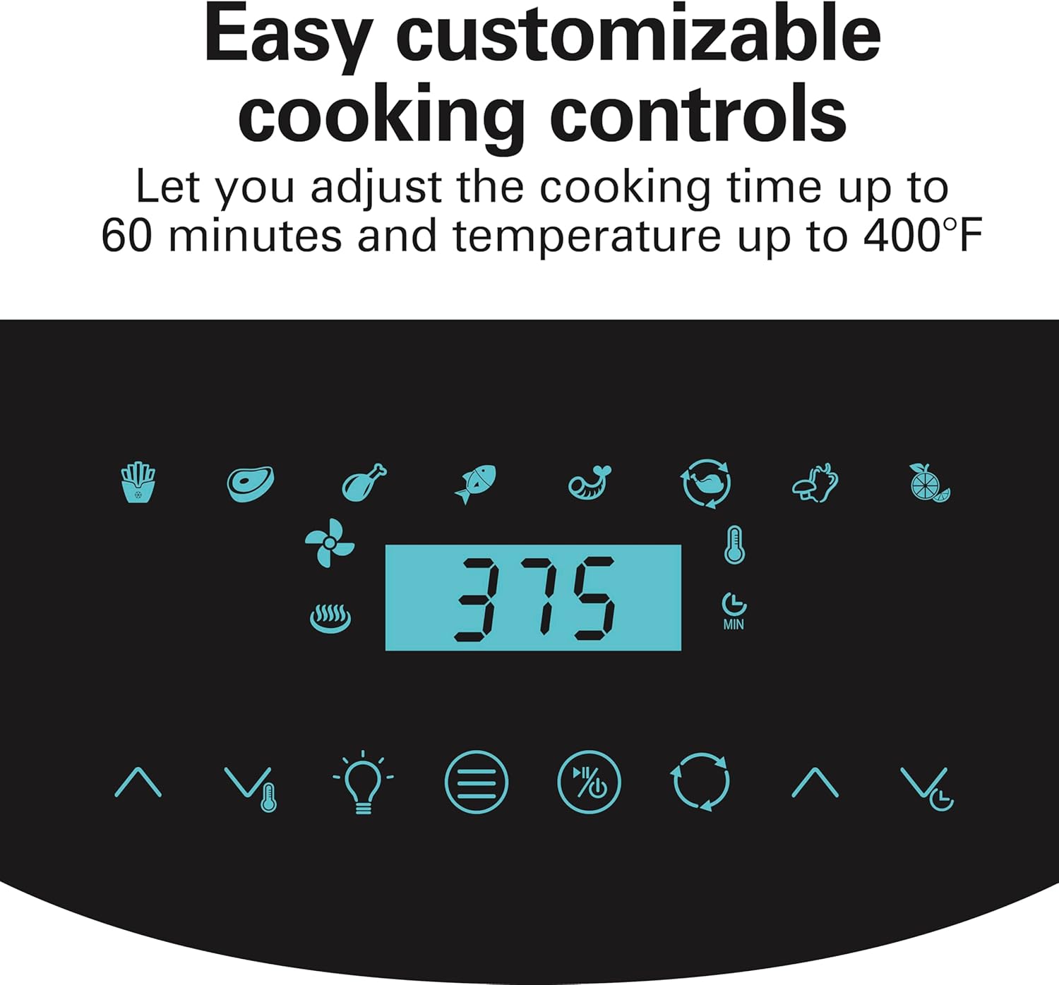 Hamilton Beach 11.6 QT Digital Air Fryer Oven with Rotisserie, 8 Pre-Set Functions including Dehydrator, Roaster & Toaster, 1700W, Black (35073)