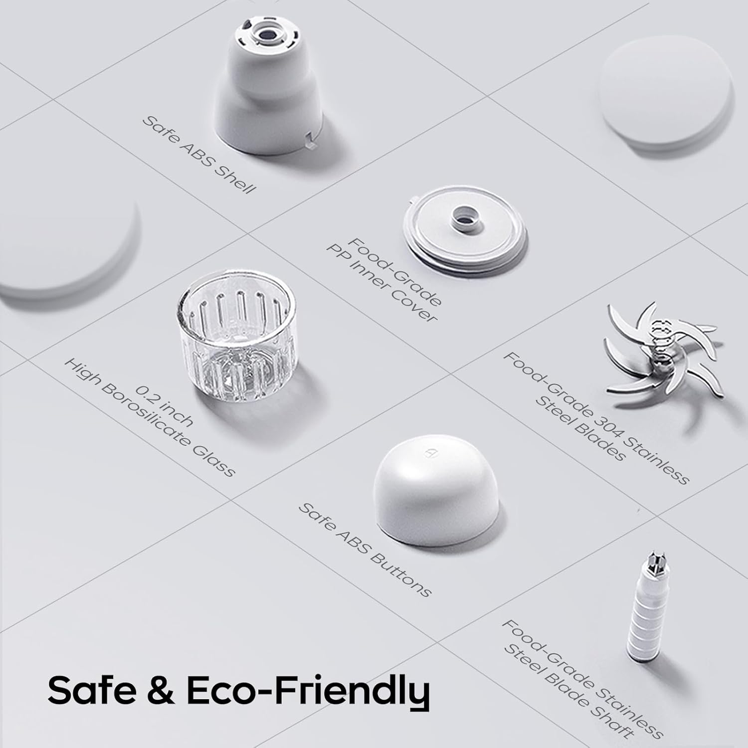 Bc Babycare Baby Food Maker-Glass Baby Puree blender for Fruit, Vegatable & Meat,Mini Food Processor for Potatoes, Grapes & Strawberries,White,10oz