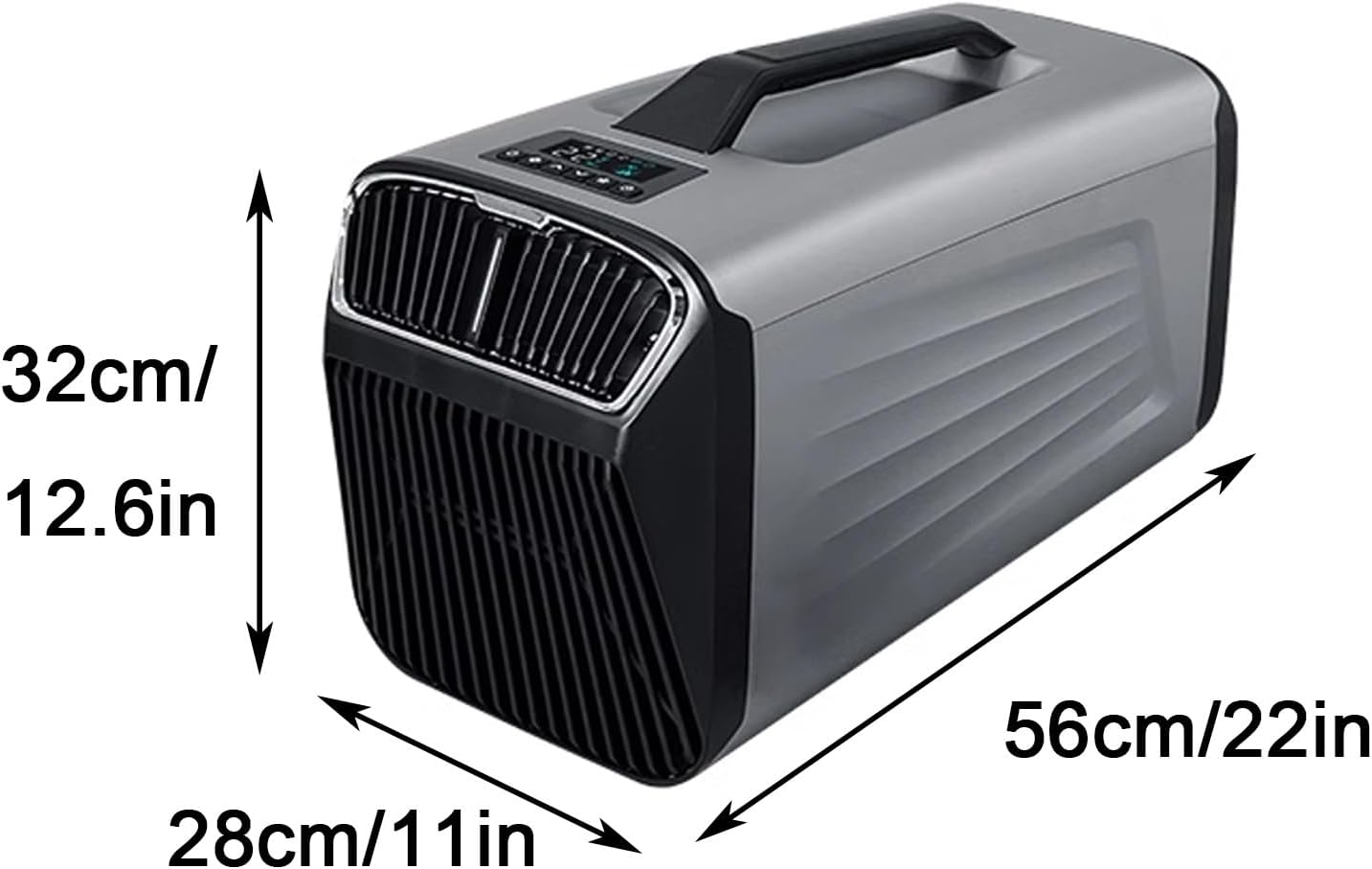 Portable Air Conditioners for Camping Outdoor Use Drainage Free Cooling 2 Speeds Timed Shutoff Auto Oscillation Air Cooler with Remote Control for Indoor Room and Tent(Silver)