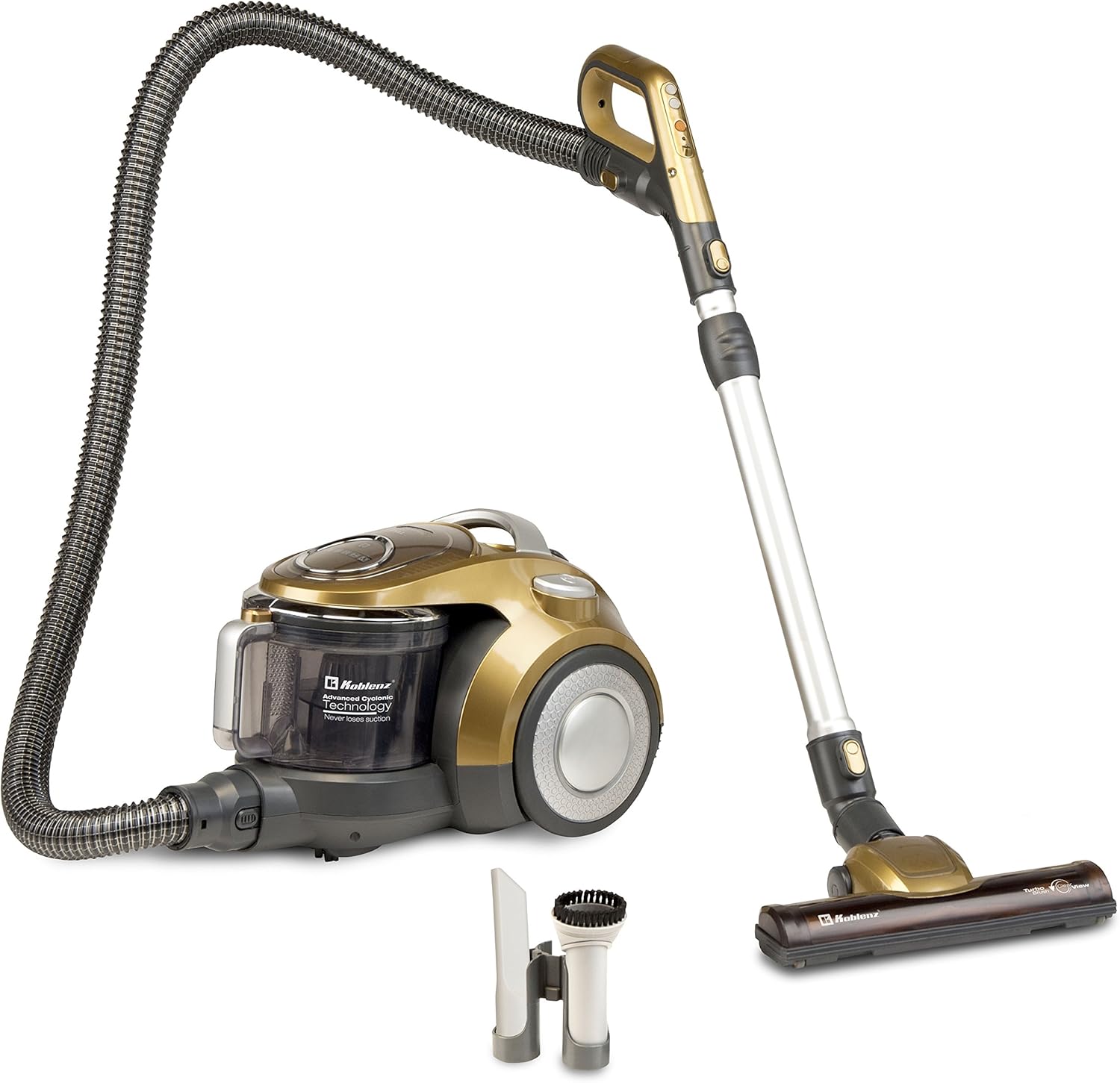 Koblenz KCCP-1800 Equinox Bagless Canister Vacuum, One Size, Gold