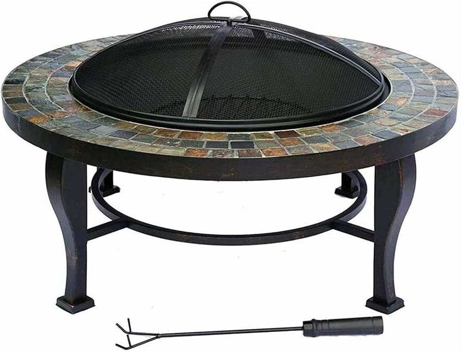 Outdoor Fire Pit Outdoor Fire Pit Large Bonfire Wood Burning Patio Backyard Firepit for Outside with Round Spark Screen