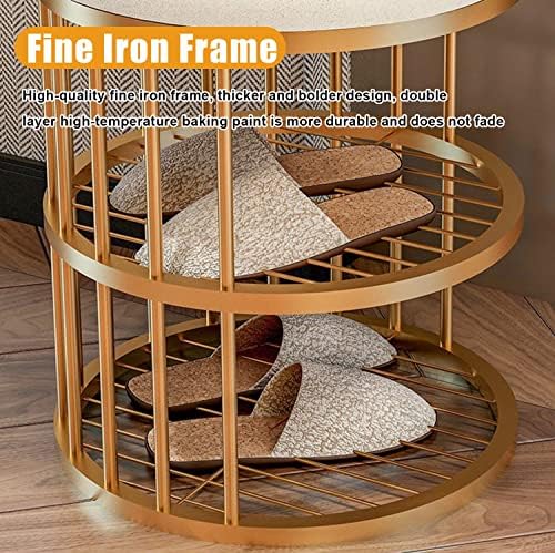 Shoe Storage Bench， Rectangular Entry Shoe Changing Stool Household Storage Stool can Sit Adult Stool Storage Box Shoe Changing Stool Entryway Stool Collapsible Resting Bench Shoe