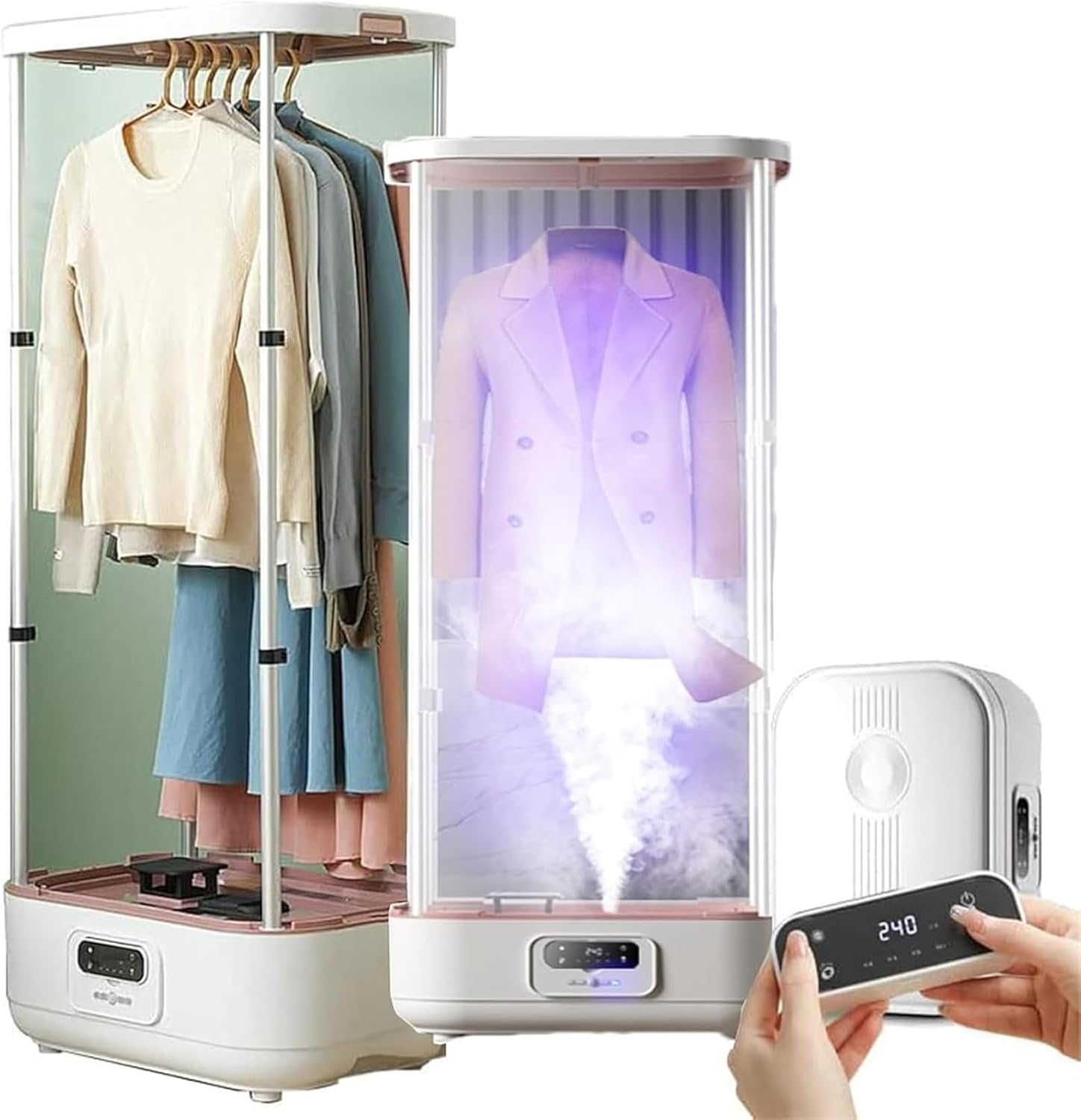 Garment Steamer, 900W Automatic Ironing Machine, Vertical Steam Clothes Dryer, Wireless/Steam Closet/Folding Clothes Machine, for Clothes & Fabric, Quick-Drying Steam