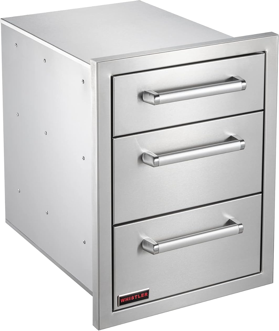 WHISTLER Stainless Steel Built in Access Triple Drawers for Outdoor Kitchen BBQ Island Storage,L 16.5