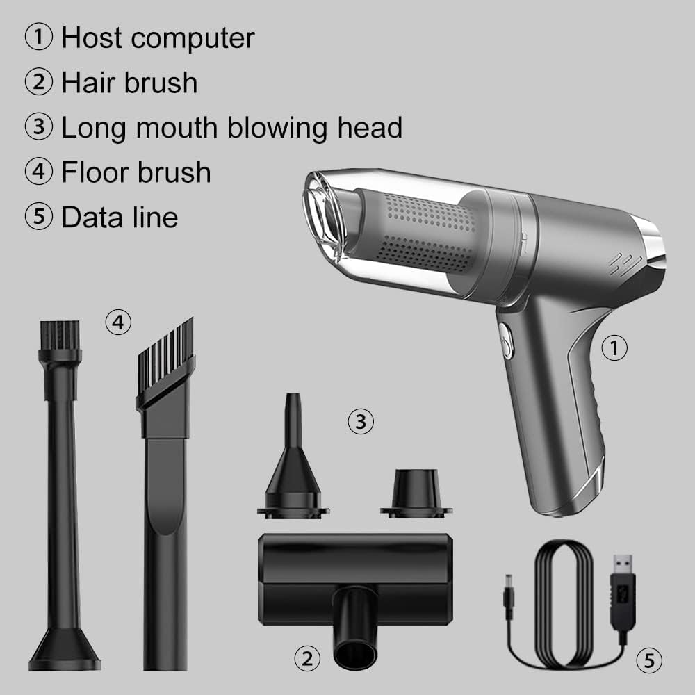 1pcWireless Handheld, 9000PA Strong Suction Portable Vacuum Cleaner with Low Noise, Cordless Car Vacuum Mini Vacuum Cleaner Easy to Clean Car Interior,Keyboard