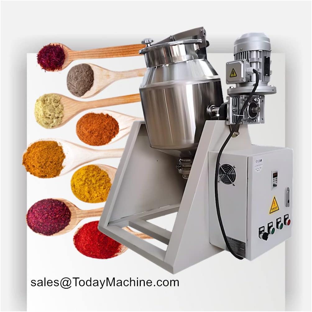 New Stainless Steel Waist Drum Shape Mixing Machine Blending Equipment Flour Food Powder Premix Blender Double Cone Mixer