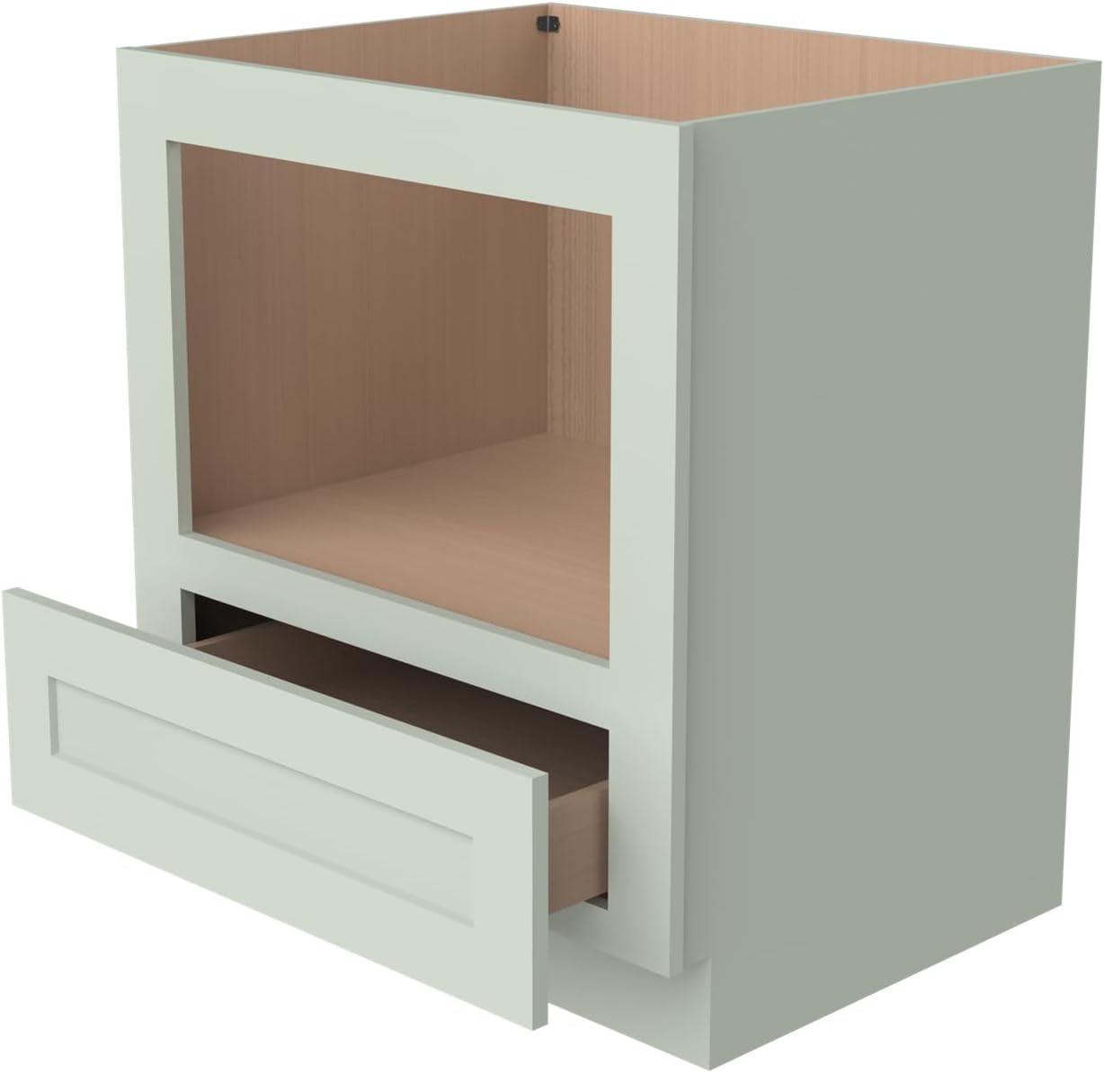 Microwave Base Cabinet – Solid Wood Shaker Style Kitchen Storage Base Unit with Drawer & Soft-Close Doors, RTA Pantry Cupboard for Dining Room, Coffee Bar 30