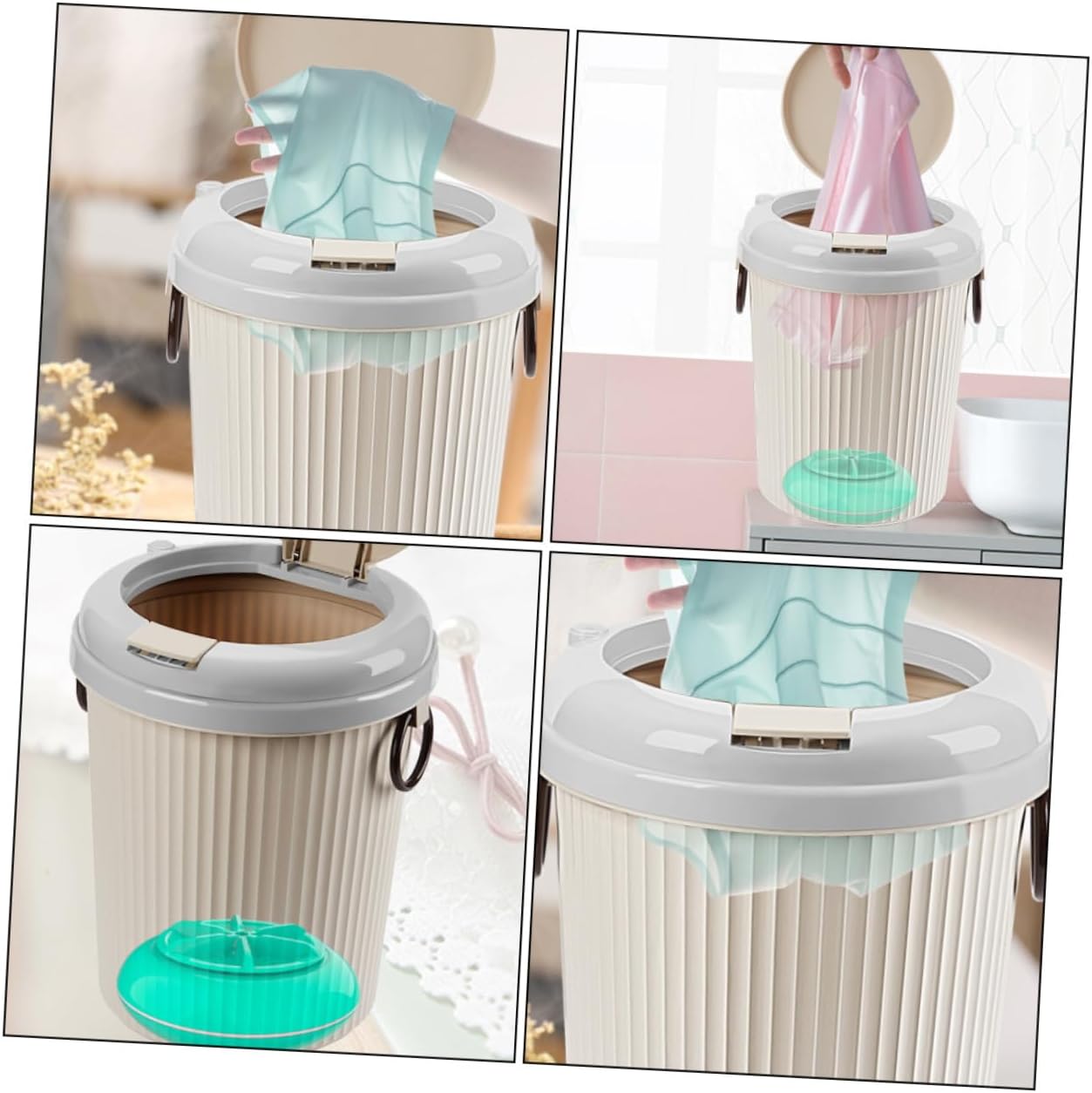 Portable Ultrasonic Washing Machine for Clothes Compact Desktop Turbine Washer Quick Clean Tool Low Noise and Sterilization Function for Home and Travel