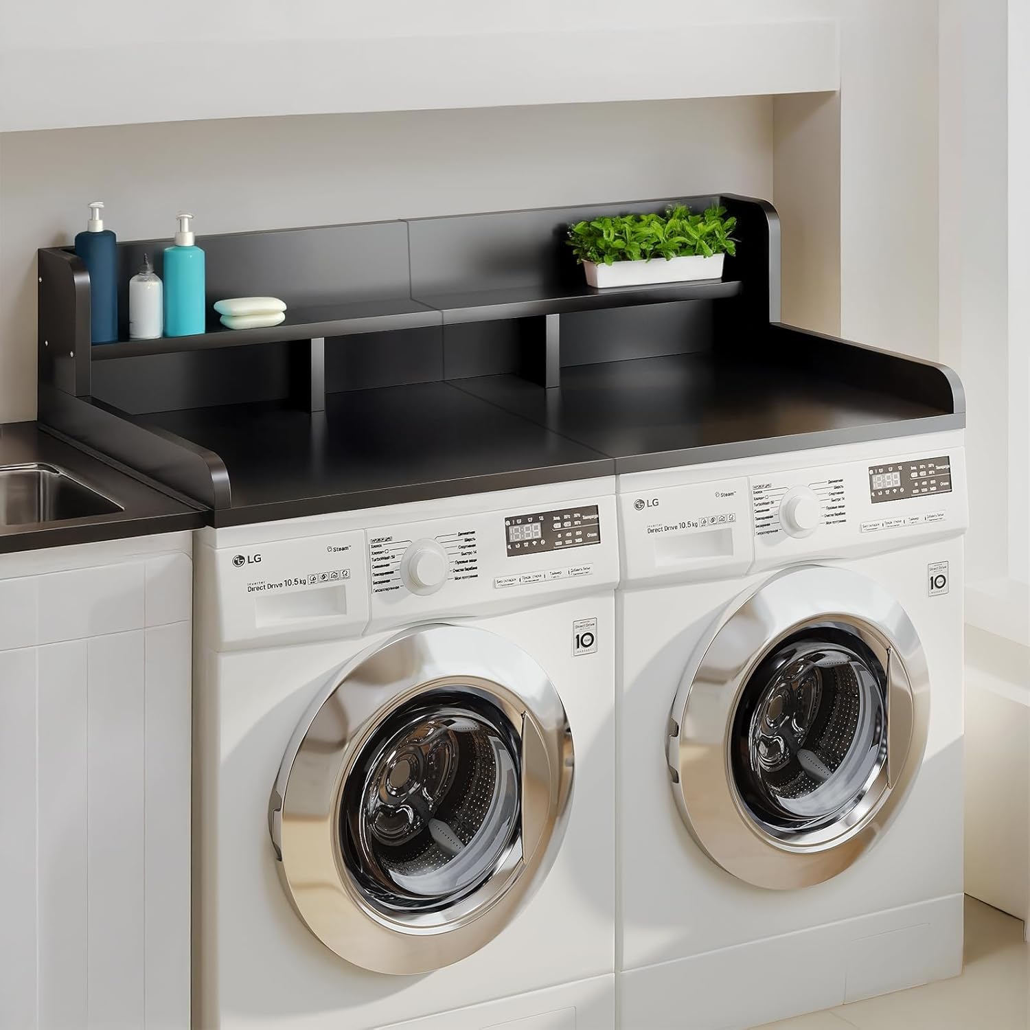 Washer Dryer Countertop with Shelf, 54