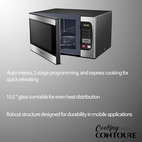 RV Built-In Microwave Oven | Stainless Steel Finish | 900W | 10 Power Levels | Easy-Clean Interior | LED Display | RV-950S