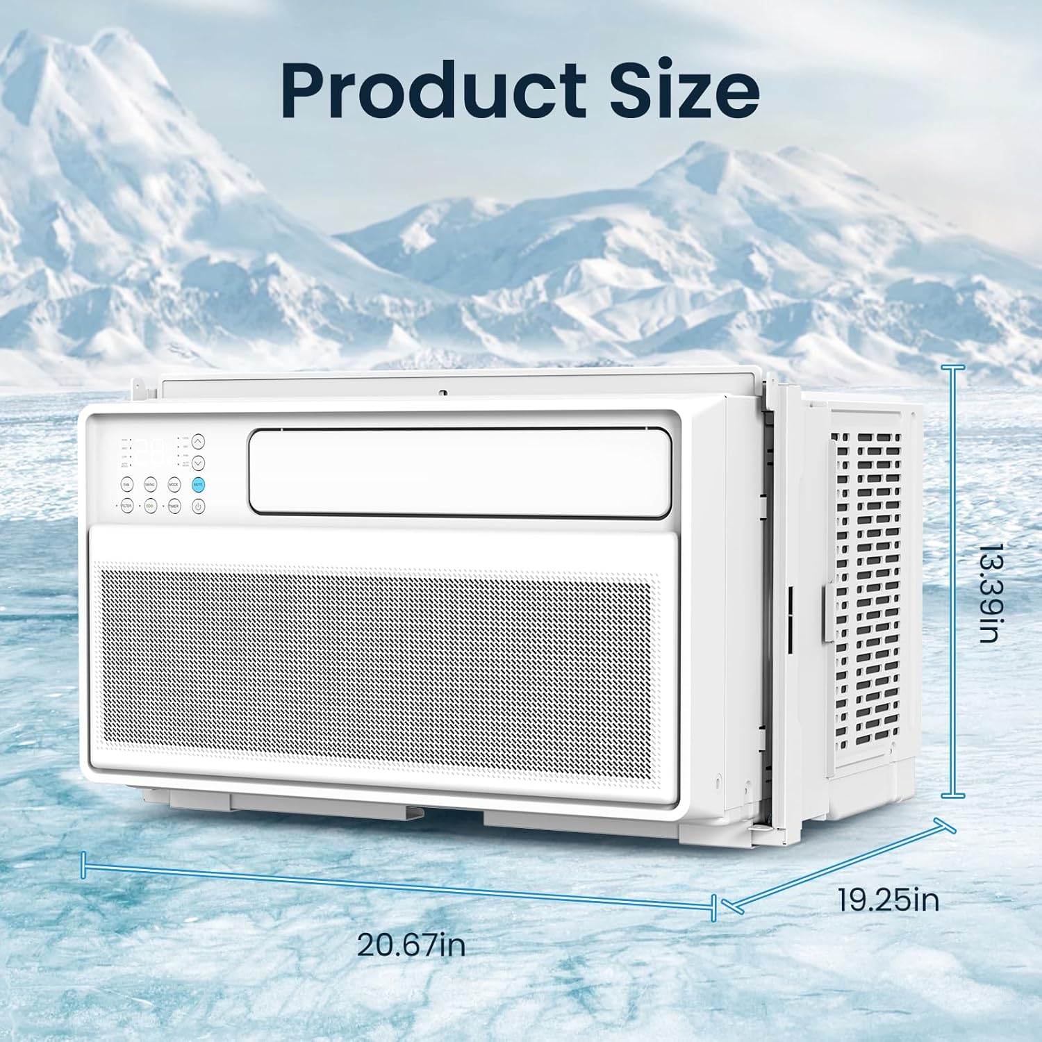 ZAFRO 12000BTU Window Air Conditioners Cool up to 550 Sq. Ft,2 Cooling & 4 Fan Speeds,Ultra-Quiet, Remote Control, Sleep Mode & Energy Saving AC Unit for Bedroom, Living Room,White[2025New]