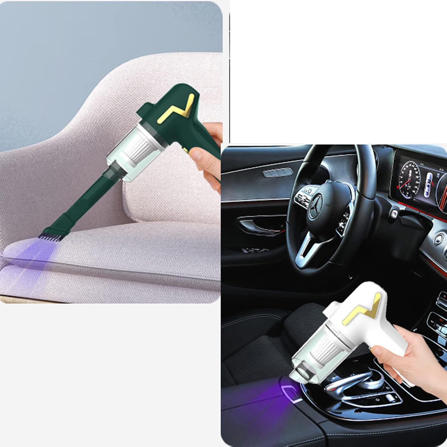 120W Wireless Vacuum Cleaner High-Power Cordless Rechargeable Vacuum Cleaner, Wet and Dry, Suitable for Home, Car, Office,White,B