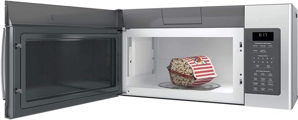 GE JVM6172SKSS 1.7 Cu. Ft. Over-the-Range Microwave Oven Stainless Steel Bundle with 2 YR CPS Enhanced Protection Pack