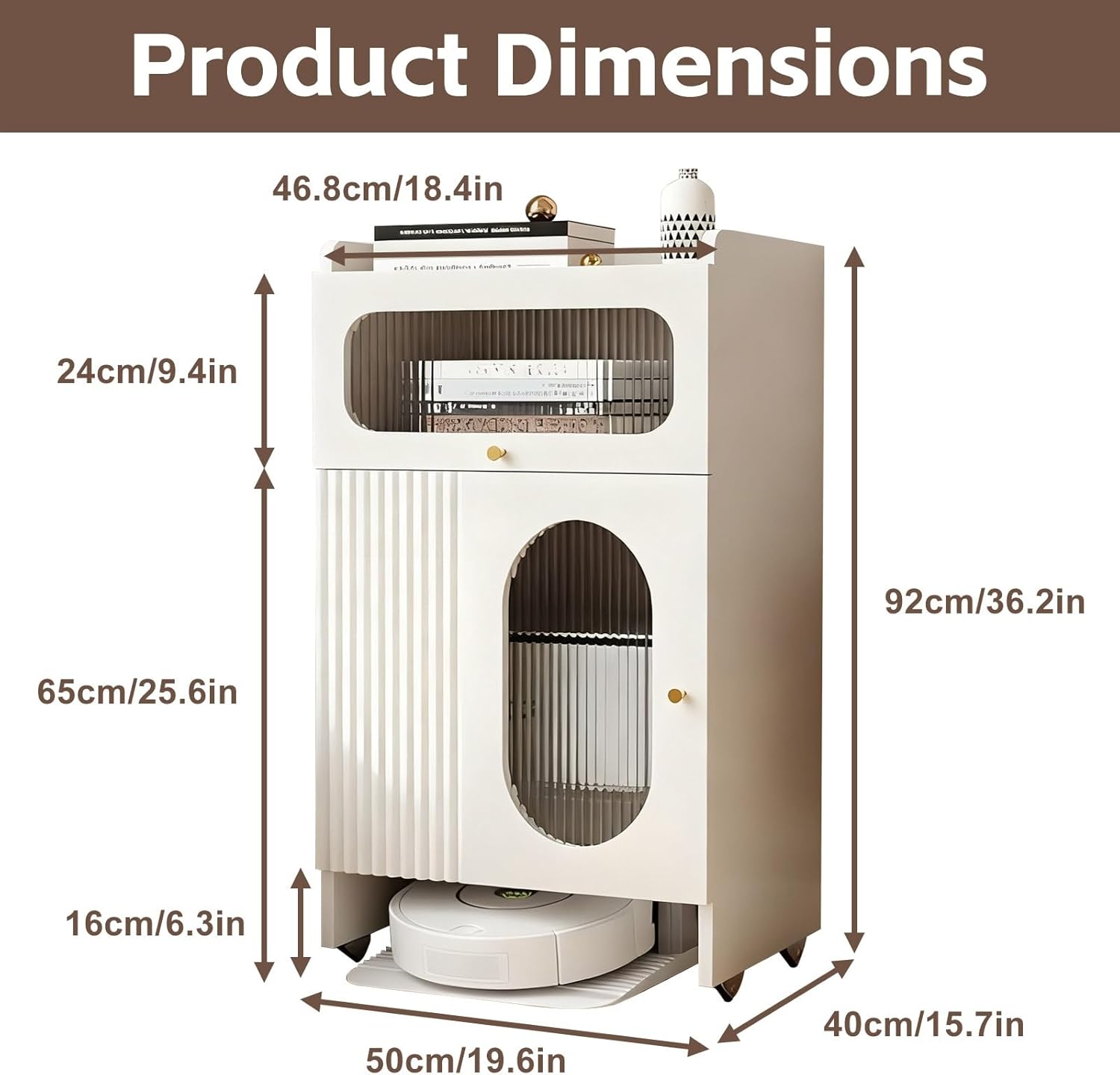 Robot Vacuum Stand Cabinet 35.4