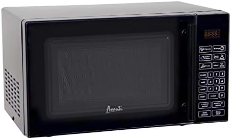 Avanti MT81K1BH Microwave Oven 700-Watts Compact with 6 Pre-Set Cooking Settings, Speed Defrost, Electronic Control Panel and Glass Turntable, 0.8 Cu.Ft., Black
