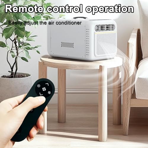 Portable Air Conditioner with Remote Control - Drain-Free Function, Touch Panel, No Installation Required for Office&Camping Use (Black)
